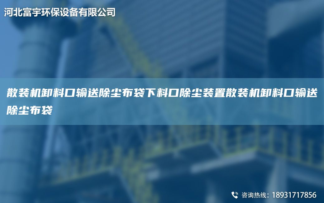 散装机卸料口输送除尘布袋下料口除尘装置散装机卸料口输送除尘布袋