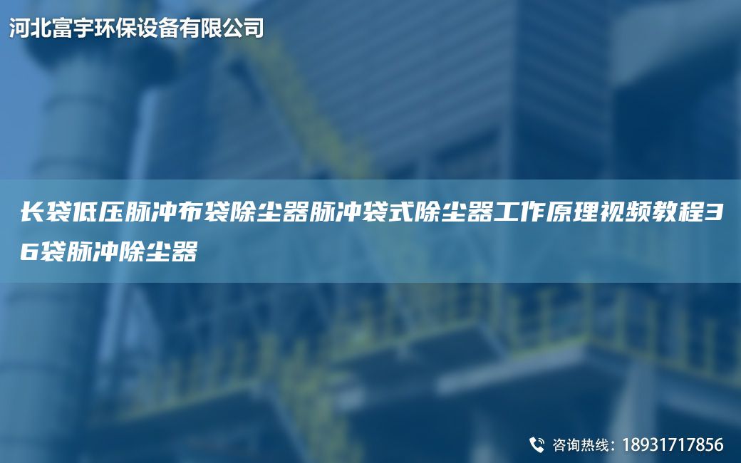 长袋低压脉冲布袋除尘器脉冲袋式除尘器工作原理视频教程36袋脉冲除尘器