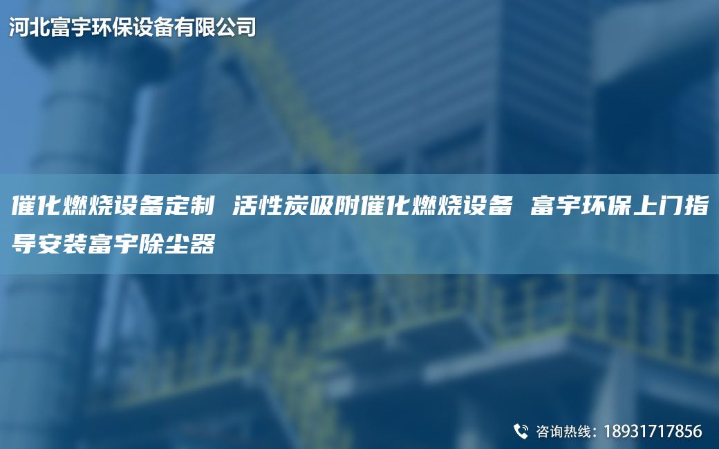 催化燃烧设备定制 活性炭吸附催化燃烧设备 富宇环保上门指导安装富宇除尘器