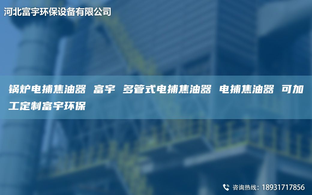 锅炉电捕焦油器 富宇 多管式电捕焦油器 电捕焦油器 可加工定制富宇环保