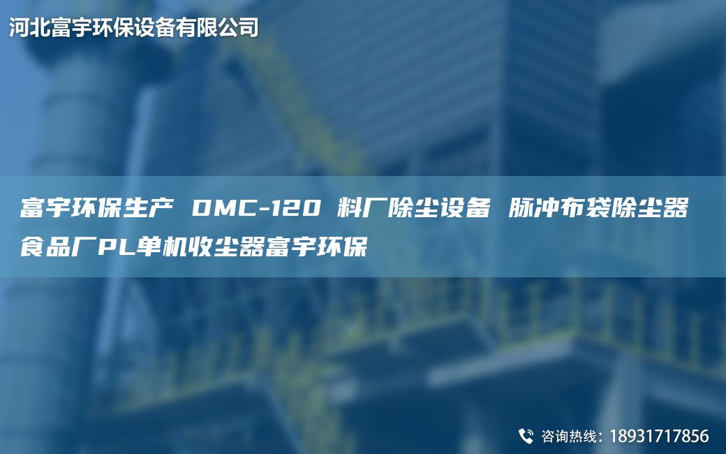 富宇环保生产 DMC-120∏料厂除尘设备 脉冲布袋除尘器 食品厂PL单机收尘器富宇环保