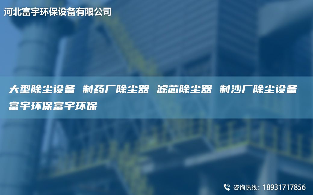 大型除尘设备 制药厂除尘器 滤芯除尘器 制沙厂除尘设备 富宇环保富宇环保