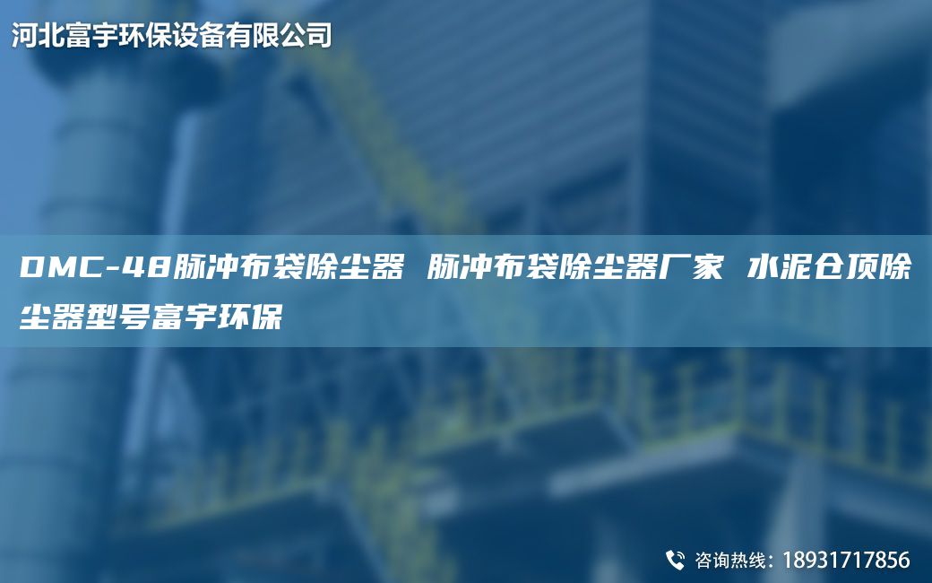 DMC-48脉冲布袋除尘器 脉冲布袋除尘器厂家 水泥仓顶除尘器型号富宇环保