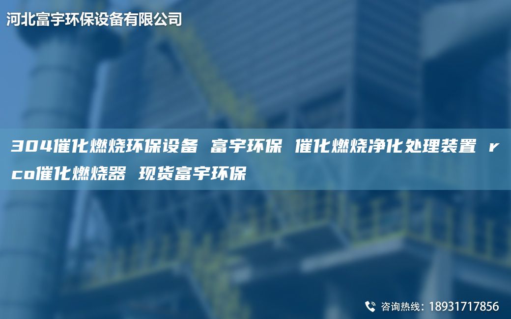 304催化燃烧环保设备 富宇环保 催化燃烧净化处理装置 rco催化燃烧器 现货富宇环保