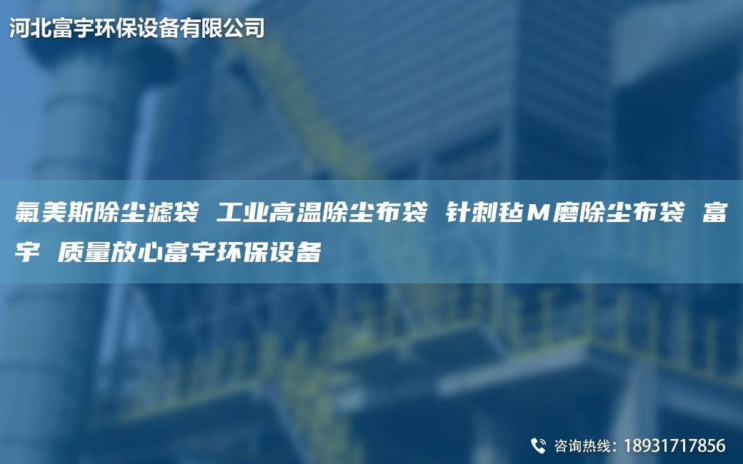 氟美斯除尘滤袋 工业高温除尘布袋 针刺毡Ｍ磨除尘布袋 富宇 质量放心富宇环保设备