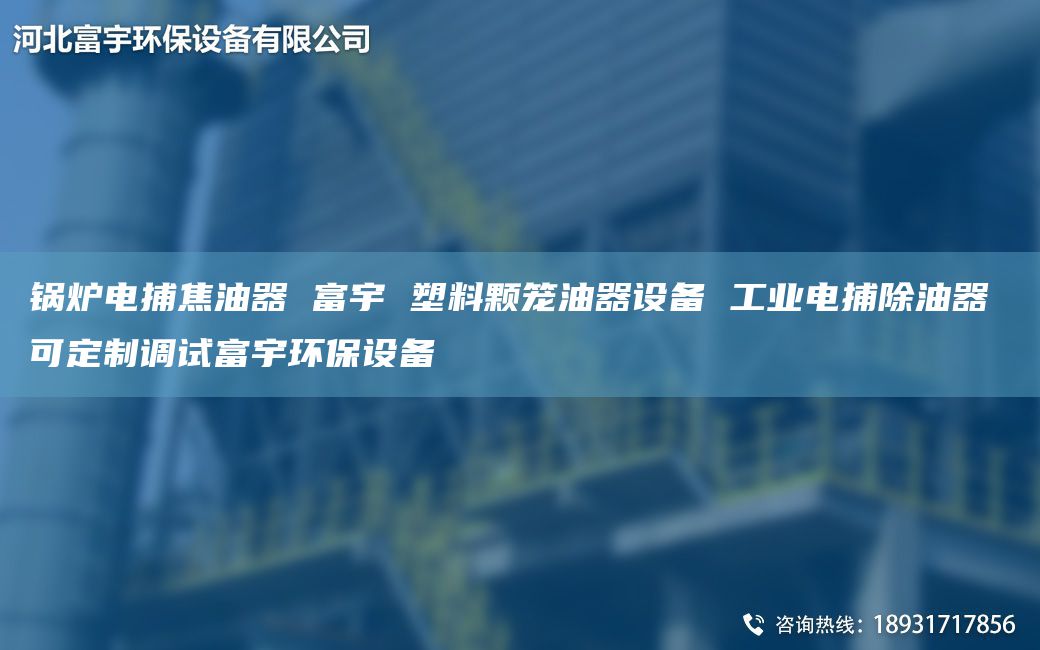 锅炉电捕焦油器 富宇 塑料颗笼油器设备 工业电捕除油器 可定制调试富宇环保设备