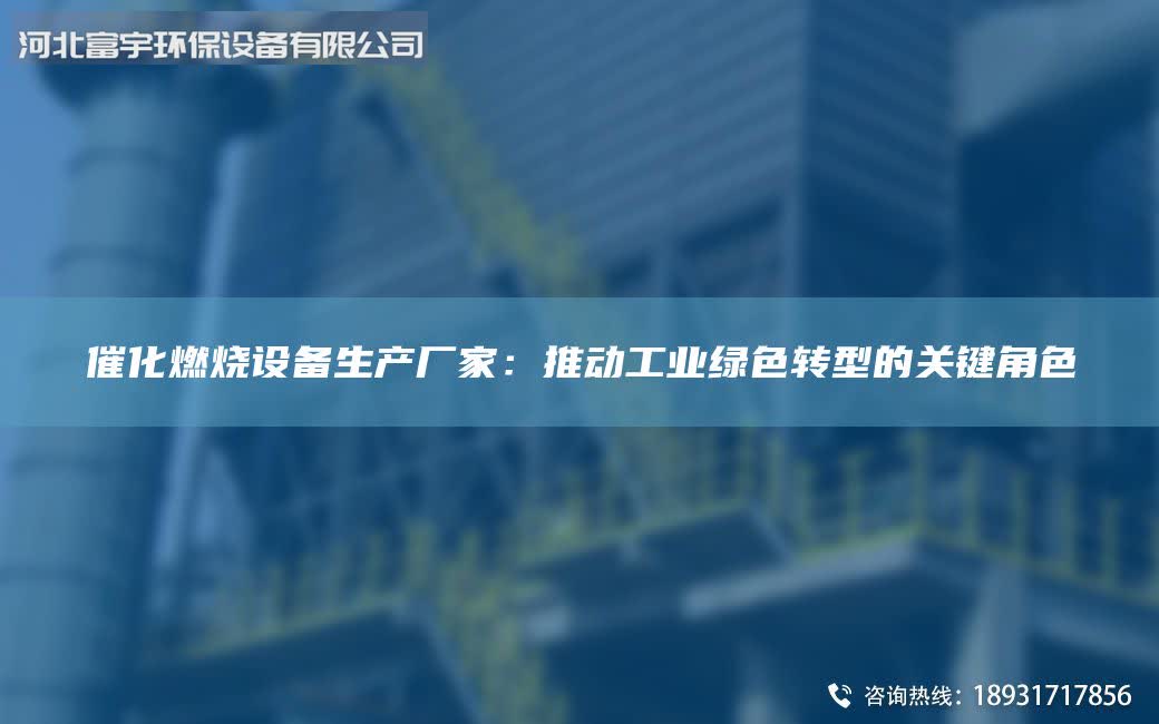 催化燃烧设备生产厂家：推动工业绿色转型的关键角色
