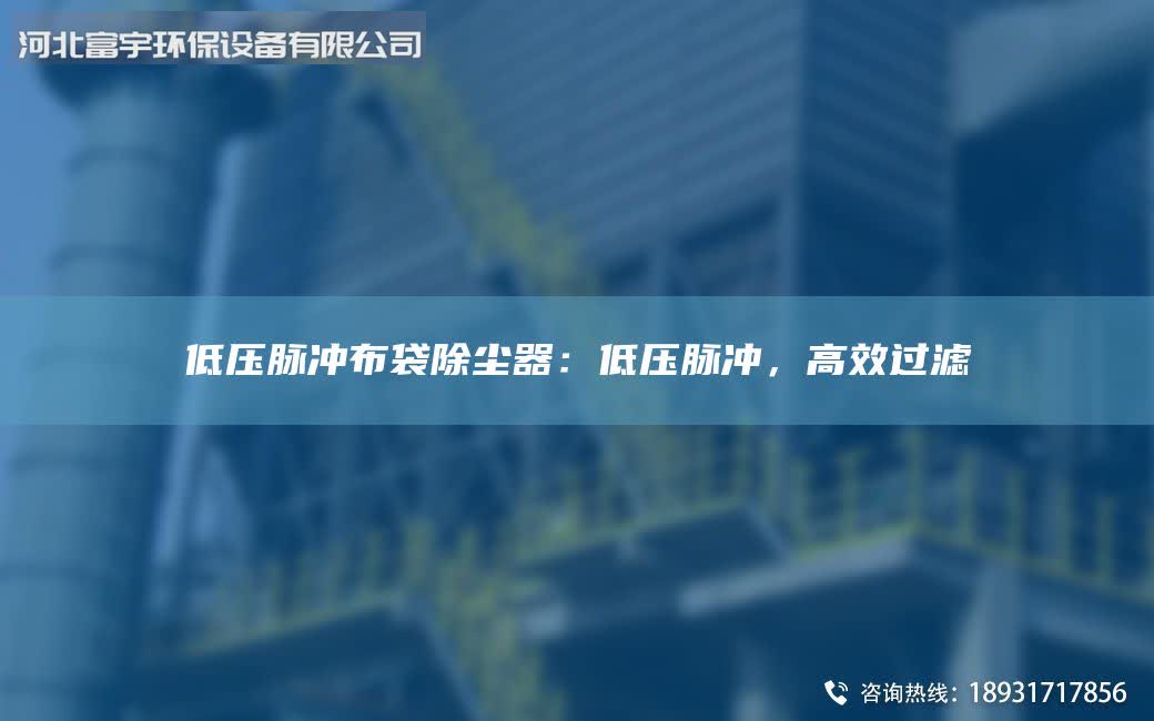 低压脉冲布袋除尘器：低压脉冲，高效过滤