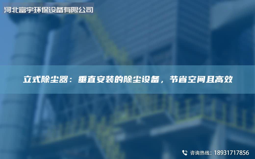 立式除尘器：垂直安装的除尘设备，节省空间且高效