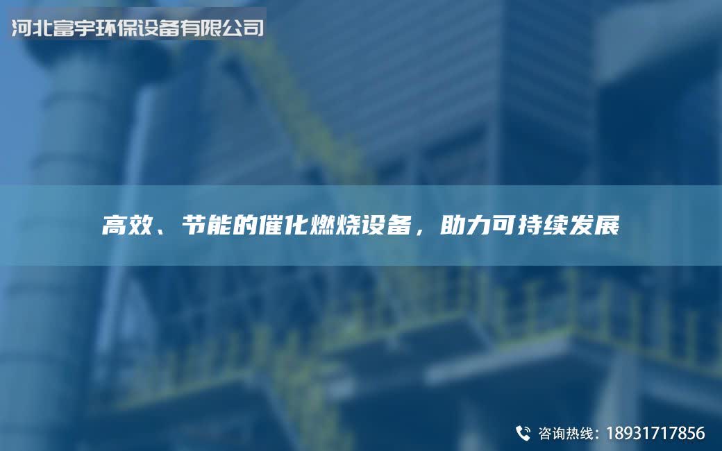 高效、节能的催化燃烧设备，助力可持续发展