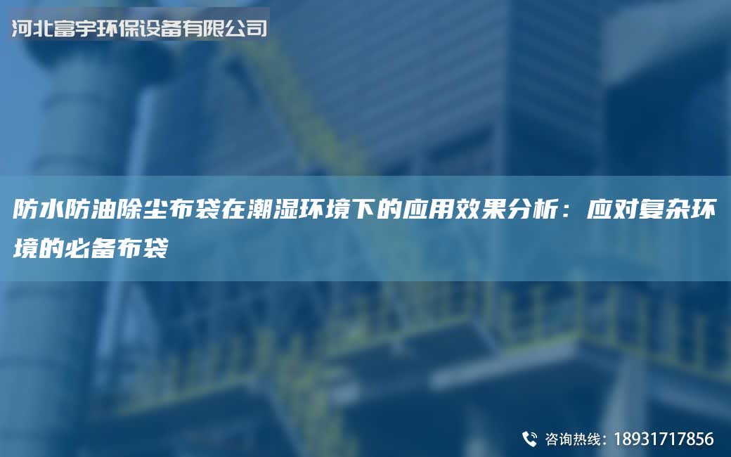 防水防油除尘布袋在潮湿环境下的应用效果分析：应对复杂环境的必备布袋